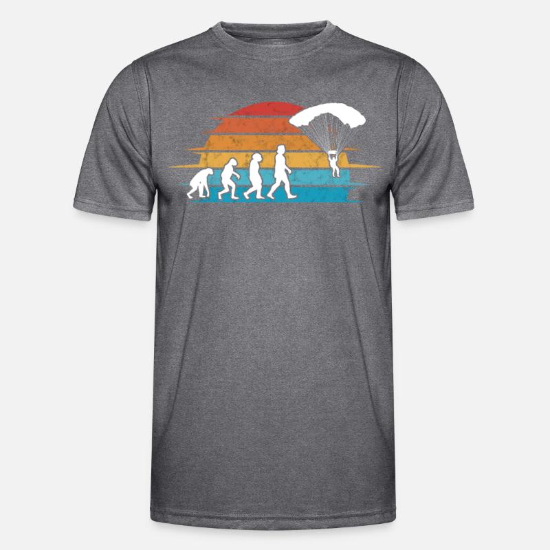Fallschirmspringer EvolutionFallmschirm Skydive Männer Funktions-T-Shirt