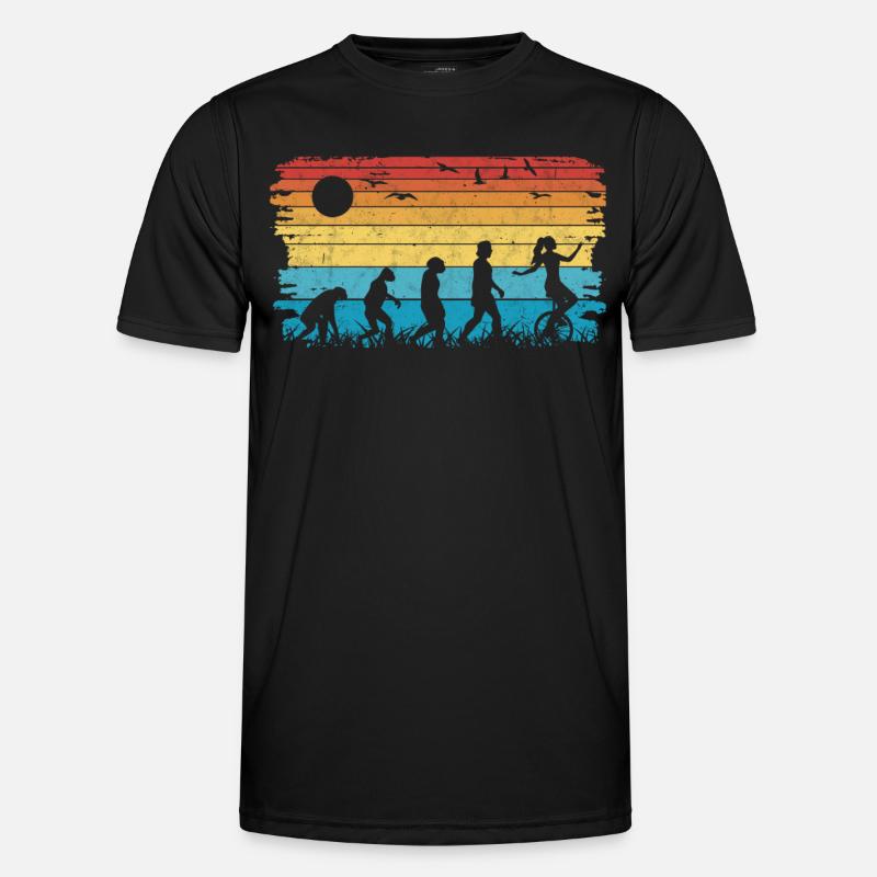 Einrad Evolution Einradfahrer - Männer Funktions-T-Shirt - Schwarz