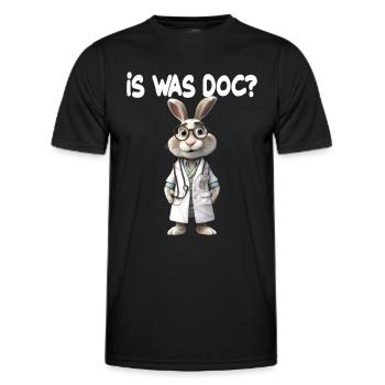 Doktor Hase Is was Doc für einen Arzt Doktor - Männer Funktions-T-Shirt - Schwarz - Vorne - AI Model Male 178 dark (178cm)