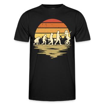 Monocycle Evolution Cycliste Monocycle - T-shirt sport Homme - noir - Devant - AI Model Male 178 dark (178cm)