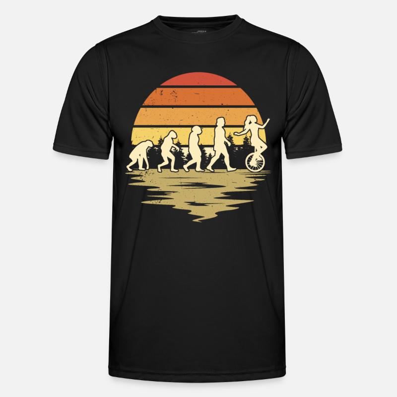 Einrad Evolution Einradfahrer Männer Funktions-T-Shirt