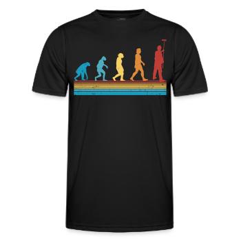 Maler und Lackierer Evolution Malermeister - Männer Funktions-T-Shirt - Schwarz - Vorne - AI Model Male 178 dark (178cm)