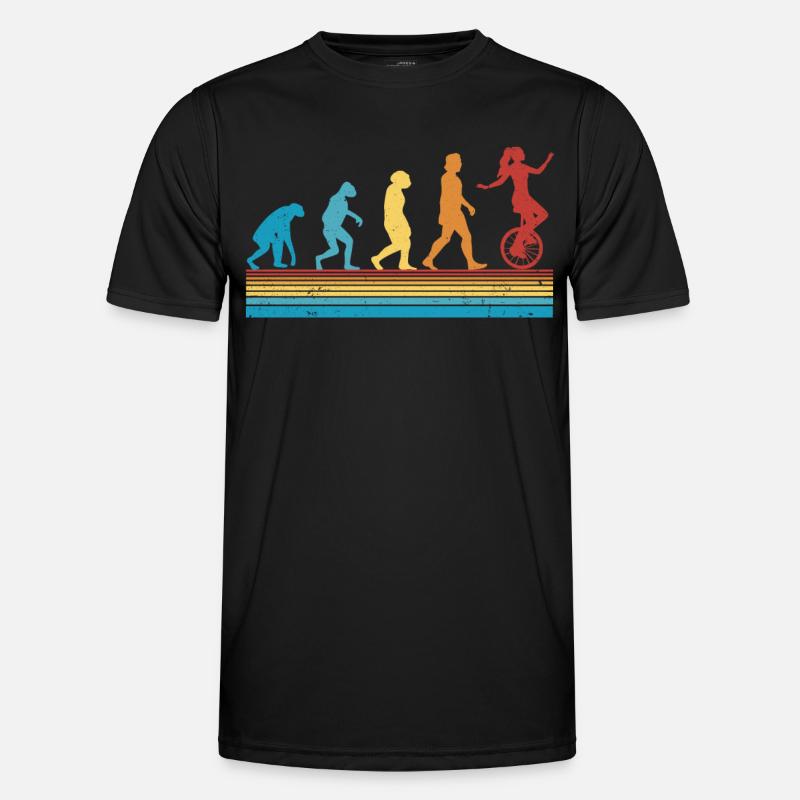 Unicycle Evolution Unicyclist Men's Functional T-Shirt