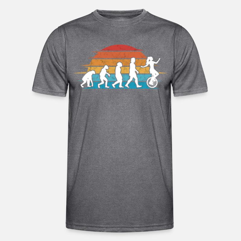 Einrad Evolution Einradfahrer Männer Funktions-T-Shirt