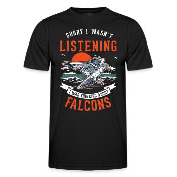 Falcon Falconer Kestrel Falconry Falconry Falconer - Men's Functional T-Shirt - black - Front - AI Model Male 178 dark (178cm)