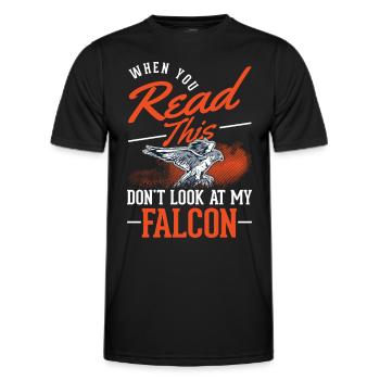 Falcon Falconer Kestrel Falconry Falconry Falconer - Men's Functional T-Shirt - black - Front - AI Model Male 178 dark (178cm)