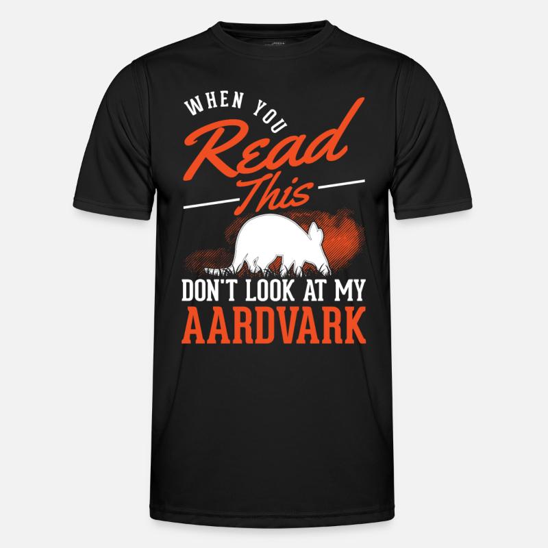 Erdferkel Geschenk Aardvark - Männer Funktions-T-Shirt - Schwarz
