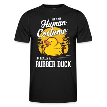 Rubber Duck Halloween Rubber Duck Rubber Duck - Men's Functional T-Shirt - black - Front - AI Model Male 178 dark (178cm)