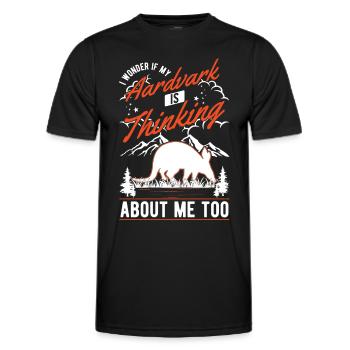 Aardvark Gift Aardvark - Men's Functional T-Shirt - black - Front - AI Model Male 178 dark (178cm)