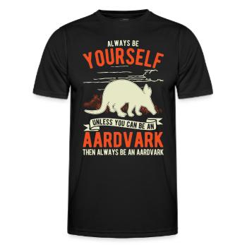 Soyez toujours vous-même, Aardvark Erdferkel - T-shirt sport Homme - noir - Devant - AI Model Male 178 dark (178cm)
