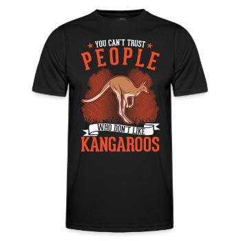 Kangourou Australie Kangourou australien - T-shirt sport Homme - noir - Devant - AI Model Male 178 dark (178cm)