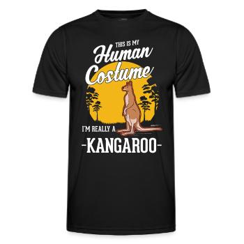 Känguru Kostüm Halloween Australien - Männer Funktions-T-Shirt - Schwarz - Vorne - AI Model Male 178 dark (178cm)