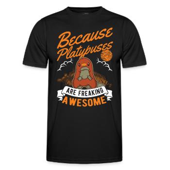 Platypus Gift Platypus - Men's Functional T-Shirt - black - Front - AI Model Male 178 dark (178cm)