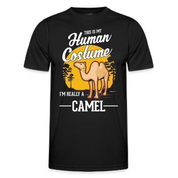 Camel Costume Halloween Egypt - Men's Functional T-Shirt - black - Front - AI Model Male 178 dark (178cm)