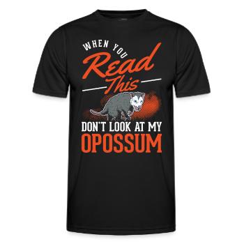 Opossum cadeau opossum marsupial - T-shirt sport Homme - noir - Devant - AI Model Male 178 dark (178cm)