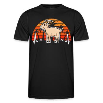 Ziegen Herzschlag Ziegenwirt Ziege - Männer Funktions-T-Shirt - Schwarz - Vorne - AI Model Male 178 dark (178cm)