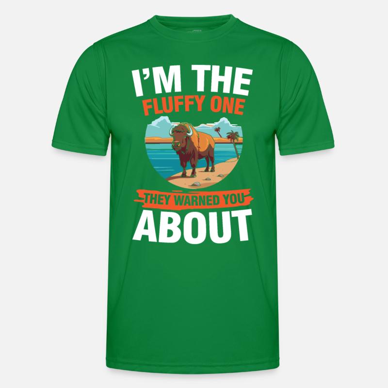 He Has Leather Skin für einen Bison-Fan oder Männer Funktions-T-Shirt