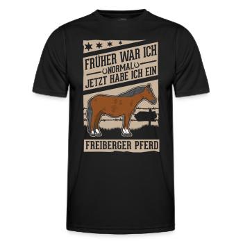 Freiberger Pferd Reiterin - Männer Funktions-T-Shirt - Schwarz - Vorne - AI Model Male 178 dark (178cm)