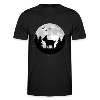 Ziegen Mond Ziegenwirt Ziege - Männer Funktions-T-Shirt - Schwarz - Vorne - AI Model Male 178 dark (178cm)