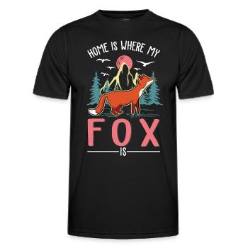 Fuchs Geschenk Rotfuchs - Männer Funktions-T-Shirt - Schwarz - Vorne - AI Model Male 178 dark (178cm)