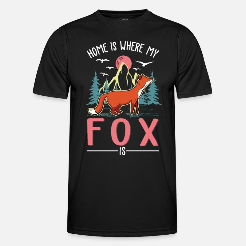 Fuchs Geschenk Rotfuchs - Männer Funktions-T-Shirt - Schwarz