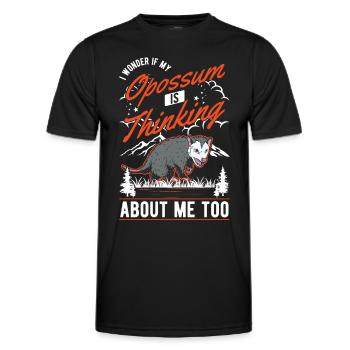 Opossum Geschenk Possum Beutelratte - Männer Funktions-T-Shirt - Schwarz - Vorne - AI Model Male 178 dark (178cm)