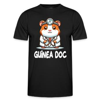 Doktor Meerschweinchen Guinea Doc - Männer Funktions-T-Shirt - Schwarz - Vorne - AI Model Male 178 dark (178cm)