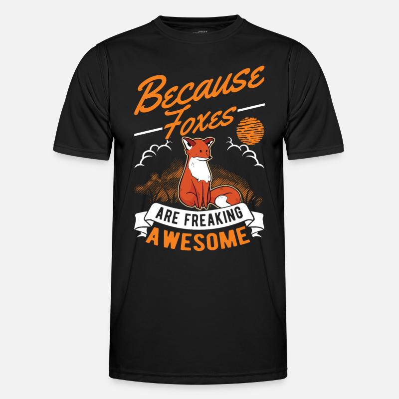 Fuchs Geschenk Rotfuchs - Männer Funktions-T-Shirt - Schwarz