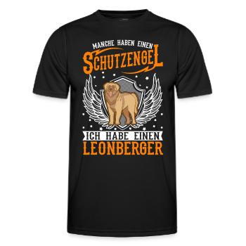 Leonberg Guardian Angel - Men's Functional T-Shirt - black - Front - AI Model Male 178 dark (178cm)