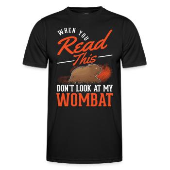 Australischer Wombat Geschenk - Männer Funktions-T-Shirt - Schwarz - Vorne - AI Model Male 178 dark (178cm)