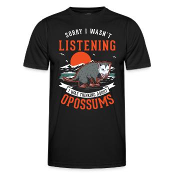 Opossum cadeau opossum marsupial - T-shirt sport Homme - noir - Devant - AI Model Male 178 dark (178cm)