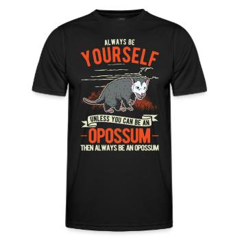 Opossum cadeau opossum marsupial - T-shirt sport Homme - noir - Devant - AI Model Male 178 dark (178cm)