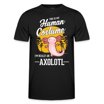 Axolotl Costume Humain Halloween Axolotl - T-shirt sport Homme - noir - Devant - AI Model Male 178 dark (178cm)