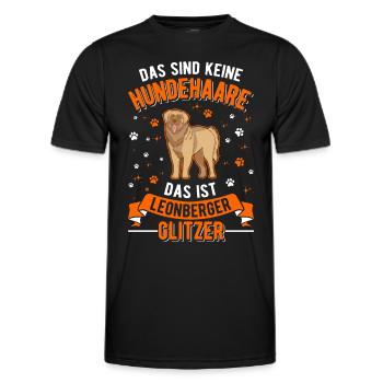 Leonberger Glitzer - Männer Funktions-T-Shirt - Schwarz - Vorne - AI Model Male 178 dark (178cm)
