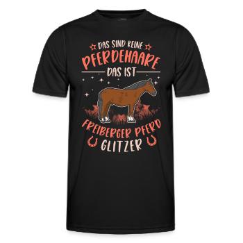 Freiberger Pferd Glitzer - Männer Funktions-T-Shirt - Schwarz - Vorne - AI Model Male 178 dark (178cm)