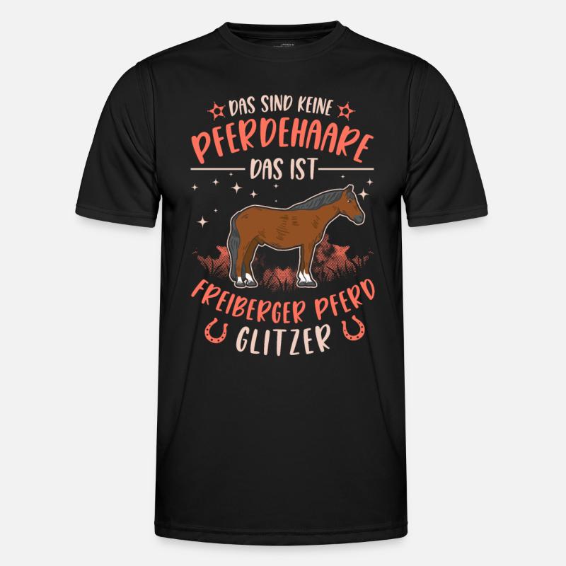 Freiberger Pferd Glitzer Männer Funktions-T-Shirt