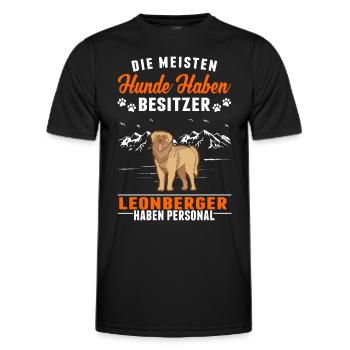 Leonberger Personal - Männer Funktions-T-Shirt - Schwarz - Vorne - AI Model Male 178 dark (178cm)