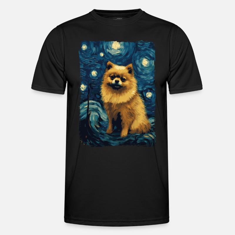 Pomeranian Starry Night Men's Functional T-Shirt