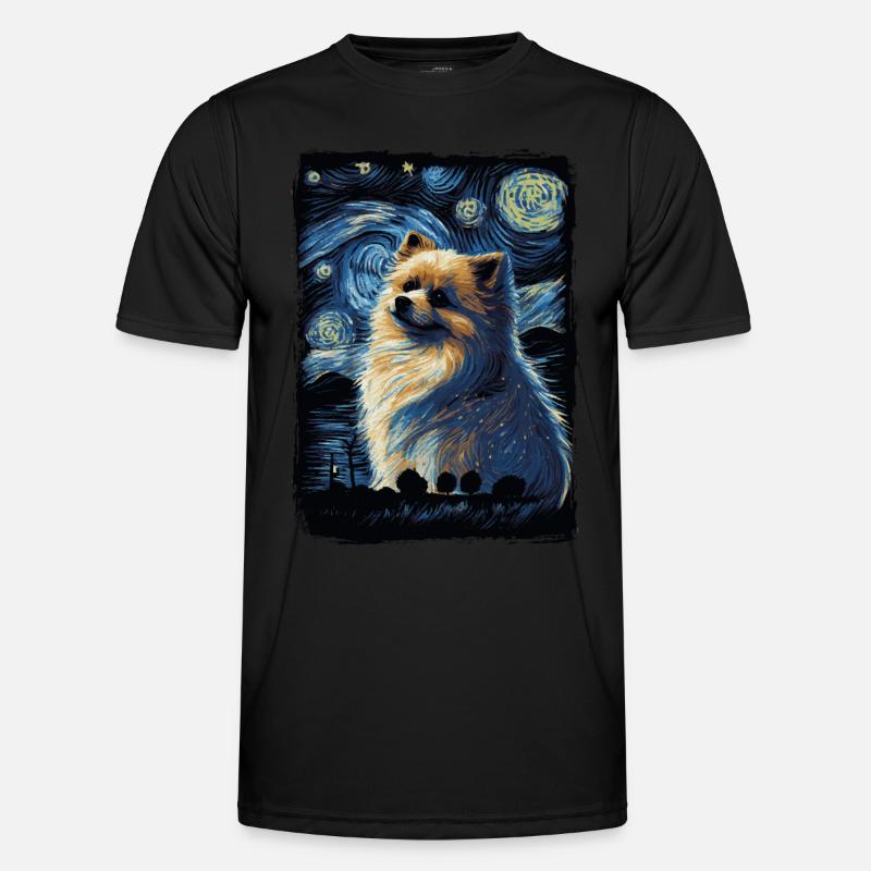 Pomeranian Starry Night Men's Functional T-Shirt