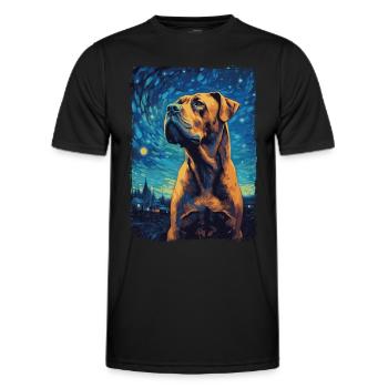 Presa Canario Nuit étoilée - T-shirt sport Homme - noir - Devant - AI Model Male 178 dark (178cm)