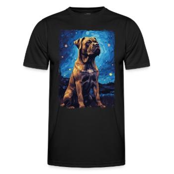 Presa Canario Nuit étoilée - T-shirt sport Homme - noir - Devant - AI Model Male 178 dark (178cm)