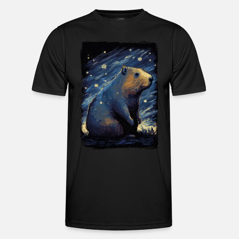 Capybara Starry Night Men's Functional T-Shirt
