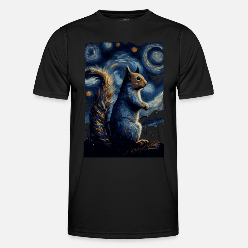 Eichhörnchen Starry Night Männer Funktions-T-Shirt