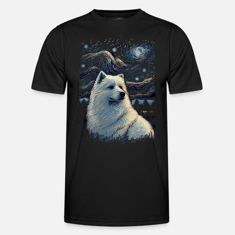 Samoyed Starry Night Männer Funktions-T-Shirt