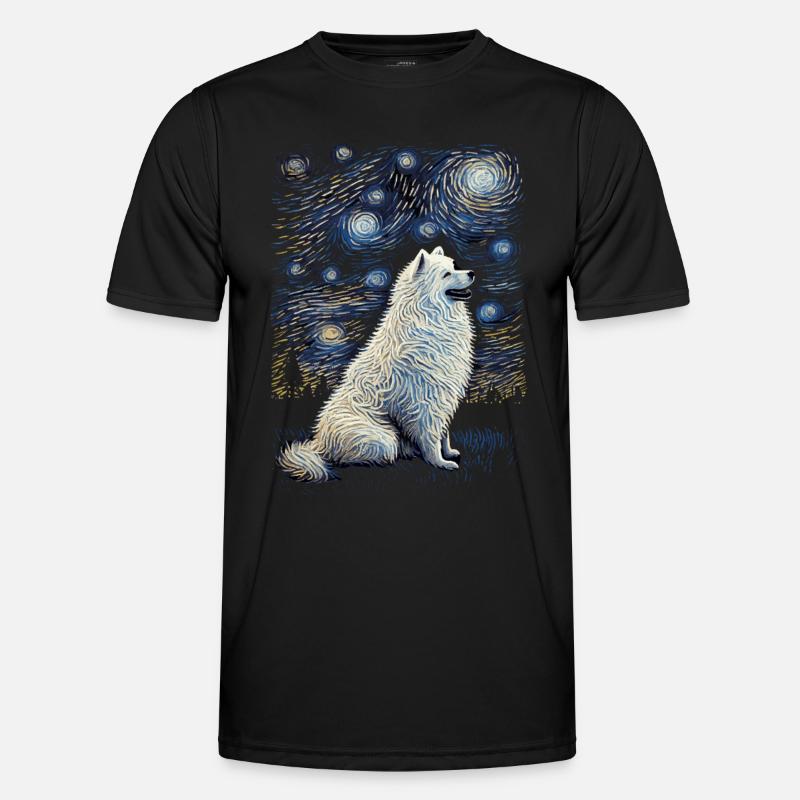 Samoyed Starry Night Männer Funktions-T-Shirt
