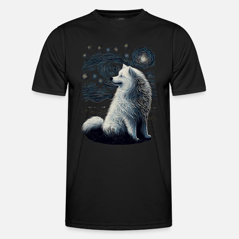 Samoyed Starry Night Männer Funktions-T-Shirt