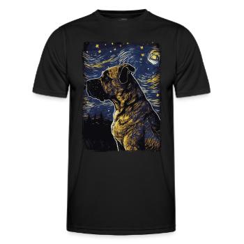 Presa Canario Nuit étoilée - T-shirt sport Homme - noir - Devant - AI Model Male 178 dark (178cm)