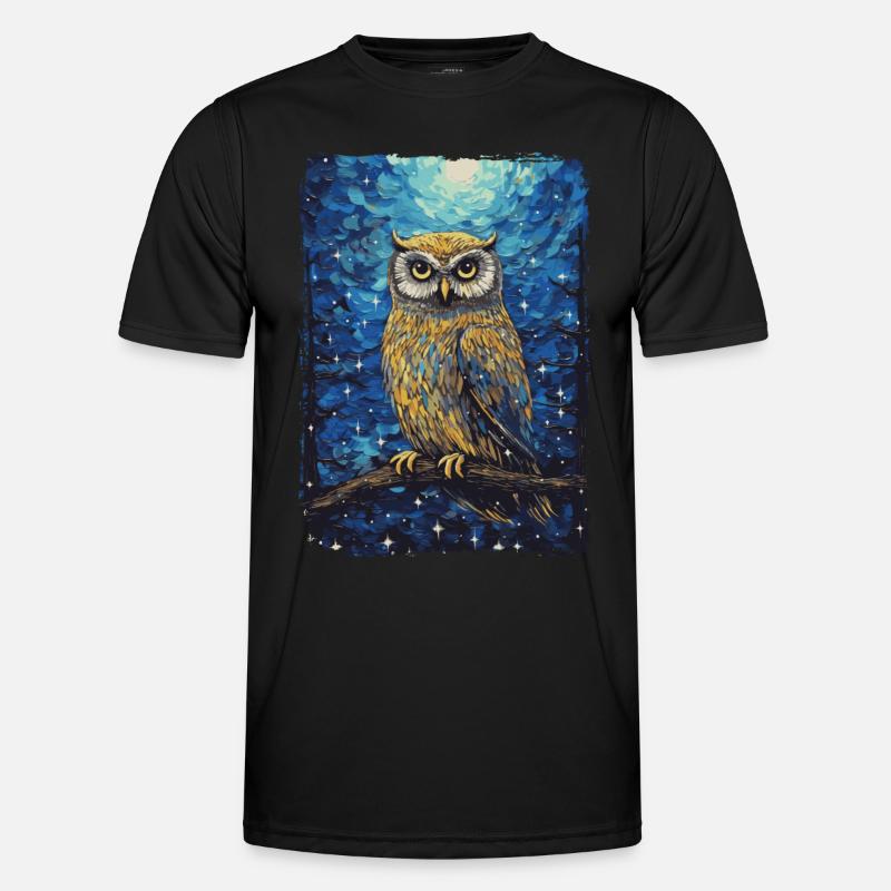 Owl Starry Night Men's Functional T-Shirt