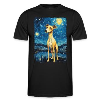 Lévrier italien Nuit étoilée - T-shirt sport Homme - noir - Devant - AI Model Male 178 dark (178cm)