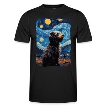 Havanese Starry Night - Men's Functional T-Shirt - black - Front - AI Model Male 178 dark (178cm)